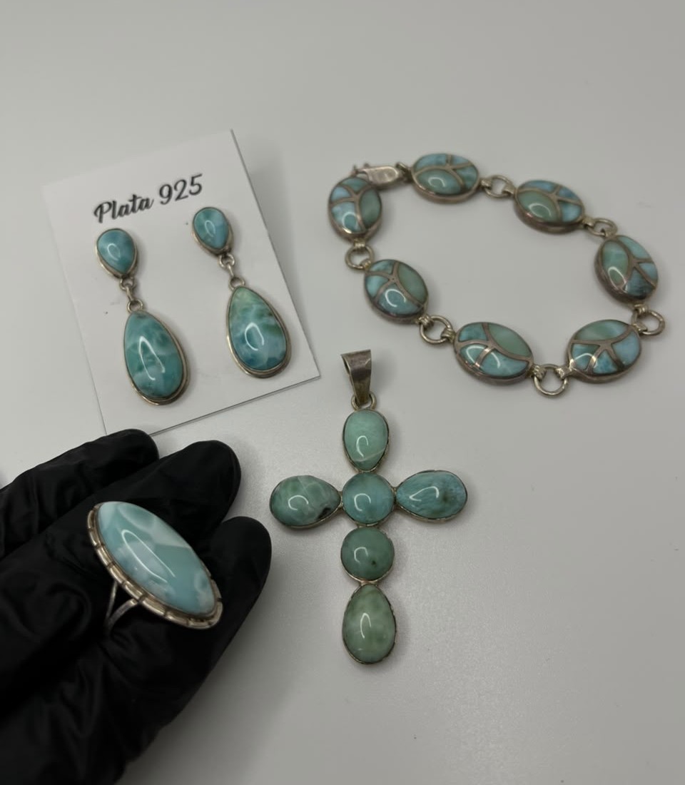 Set de Larimar en Plata 925
