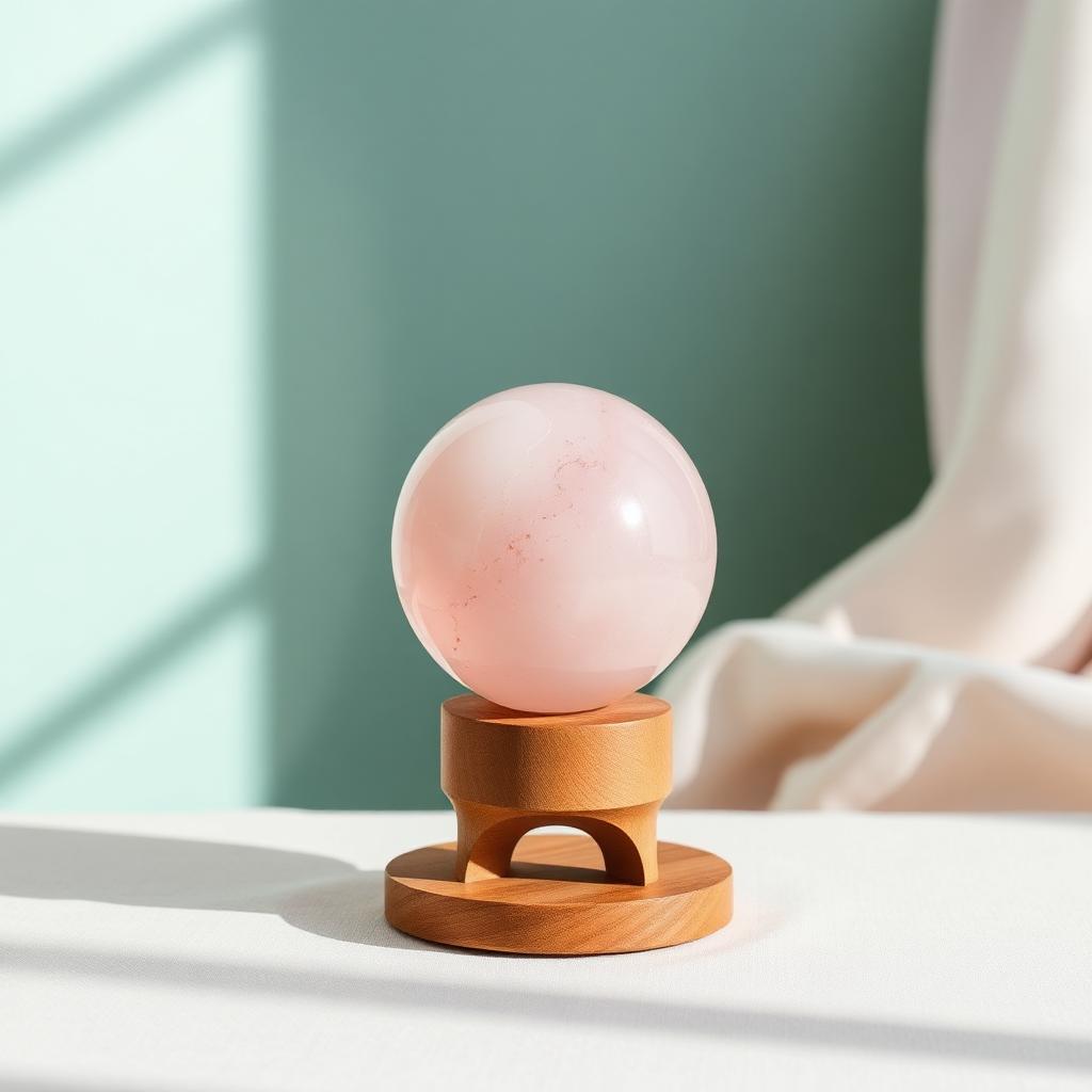 Esfera de cuarzo rosa